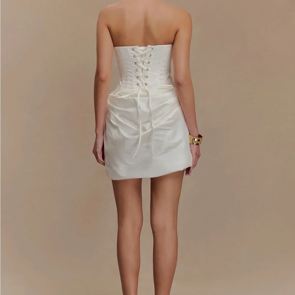 Meshki Sasha Taffeta Strapless Corset Mini Dress - Picture 2 of 4